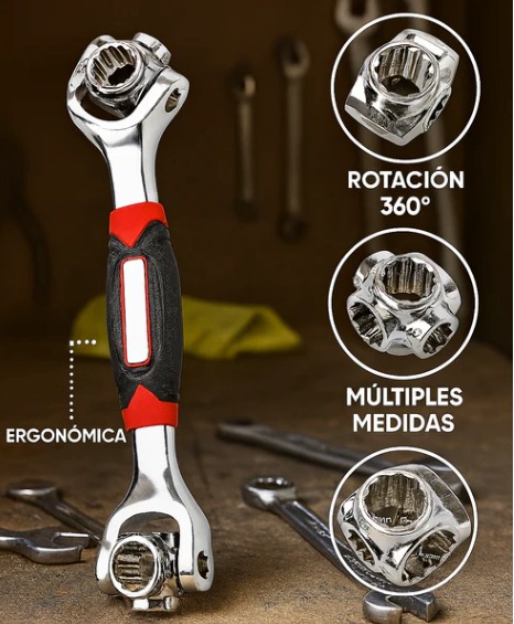 Llave Multifuncional 48 en 1 con Giro 36